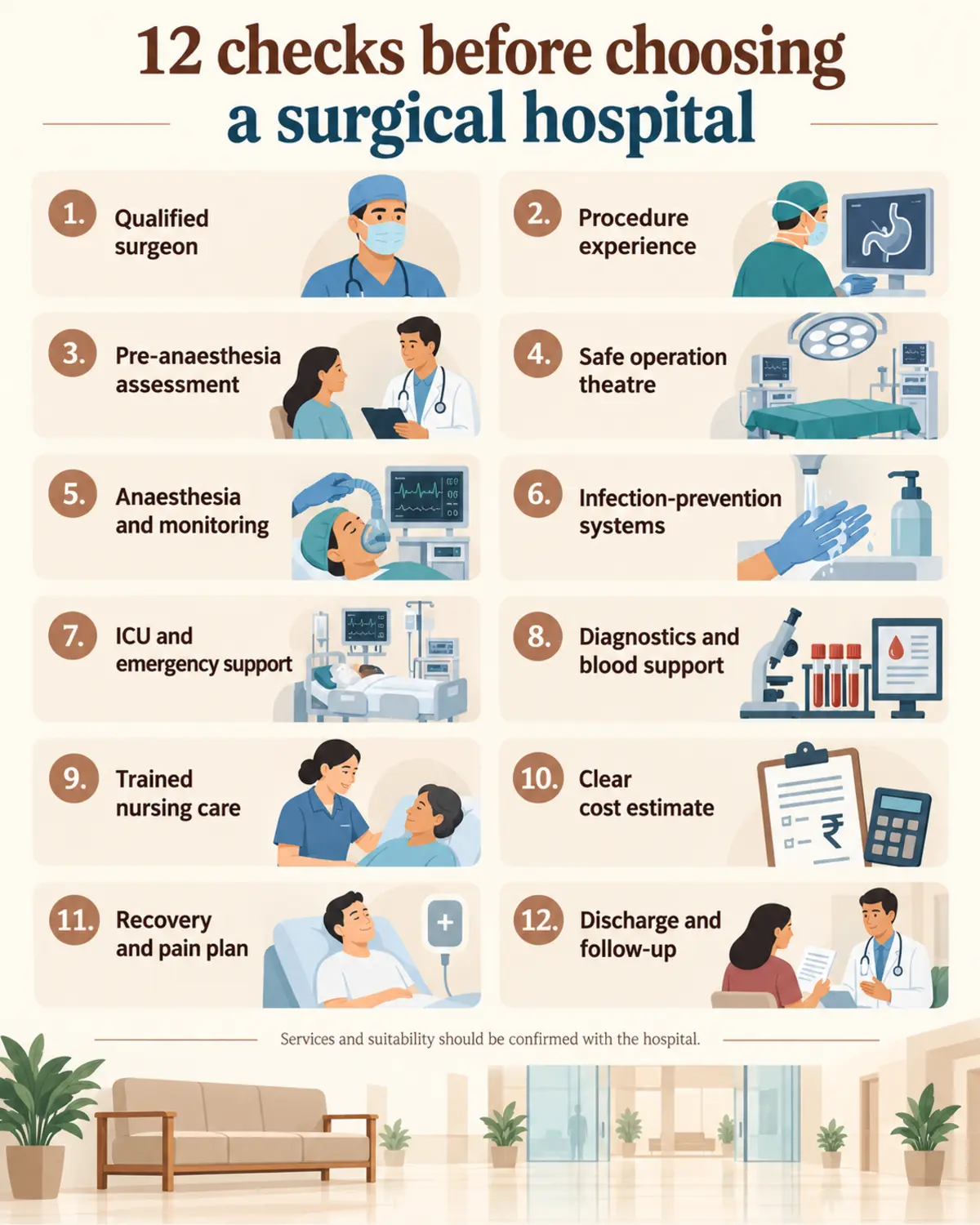 12 checks to complete before choosing a surgical hospital 12 checks to complete before choosing a surgical hospital
