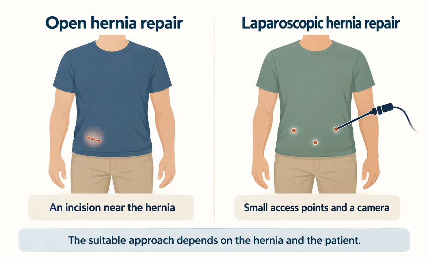 Patient-education comparison of open and laparoscopic hernia repair approaches Patient-education comparison of open and laparoscopic hernia repair approaches