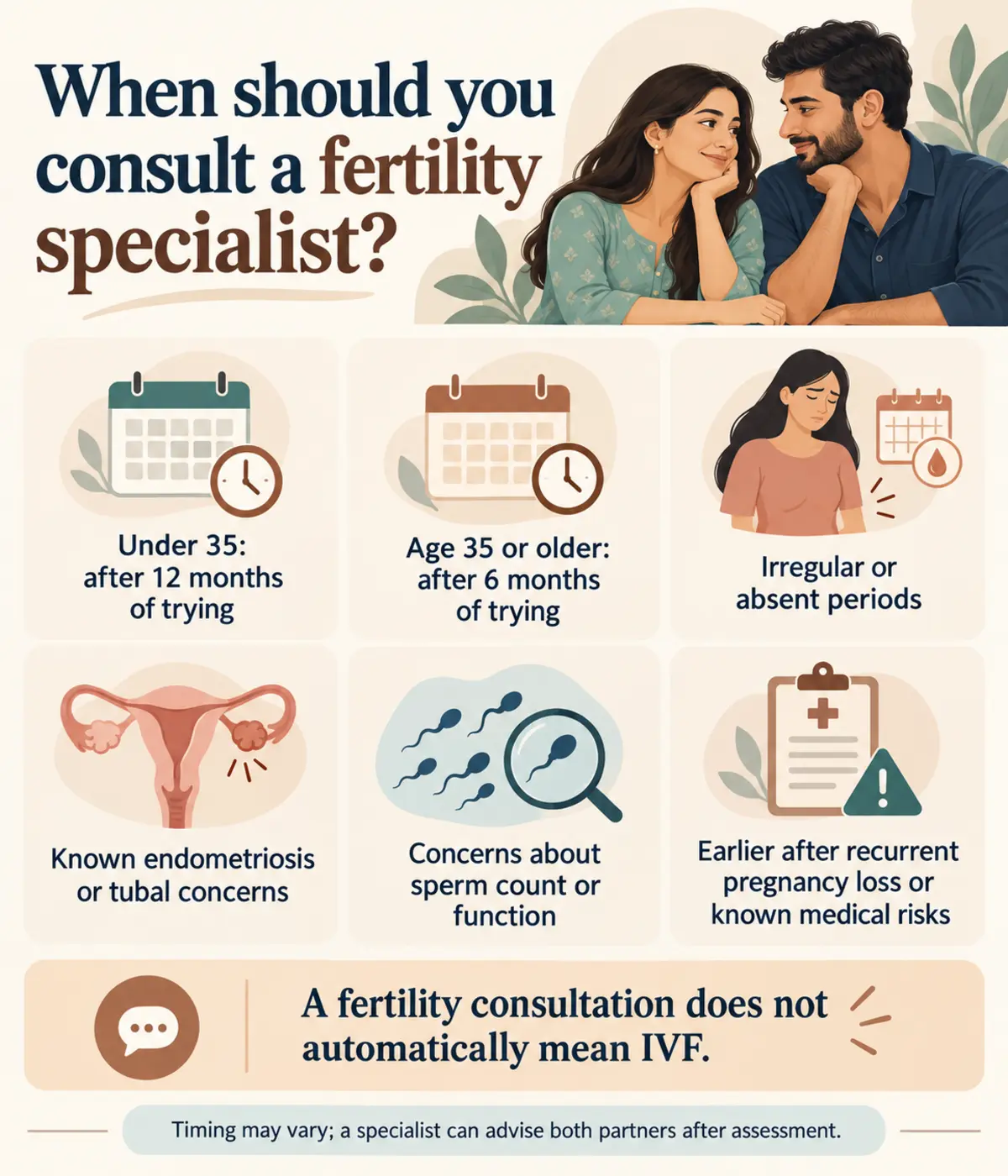 Guide to when you should see a fertility specialist Guide to when you should see a fertility specialist